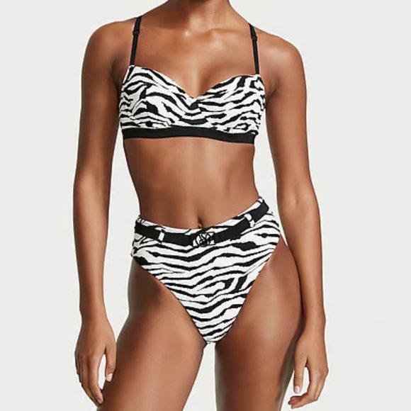 Victoria’s Secret Zebra Print Set Sz: M - Picture 1 of 8